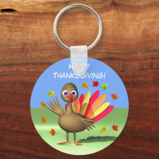Kids Thanksgiving Baby Turkey Keychain