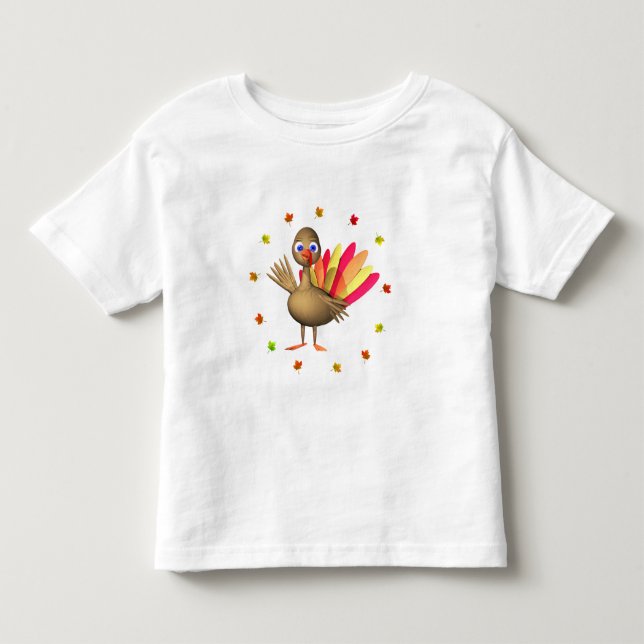 Kids' Thanksgiving Baby Turkey Toddler T-shirt (Front)
