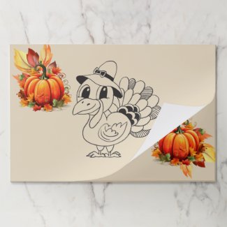 Kids Thanksgiving Turkey Coloring 