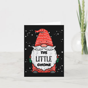Kids The Little Gnome Xmas Matching Christmas Fami Card