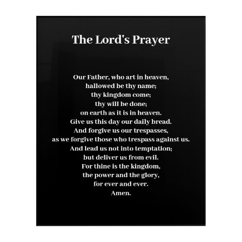 Kids The Lords Prayer Acrylic Print