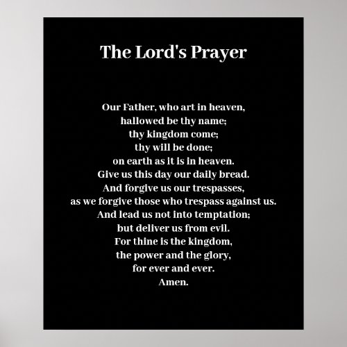 Kids The Lords Prayer Poster