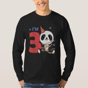 Kids Third Birthday Panda Kids A Birthday Panda T-Shirt