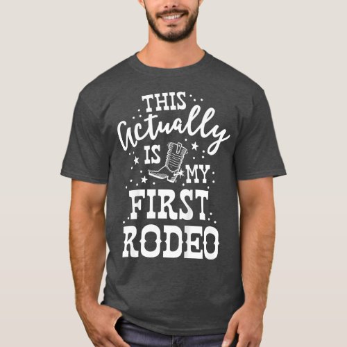 Kids This Actually Is My First Rodeo Bull Horse T_Shirt