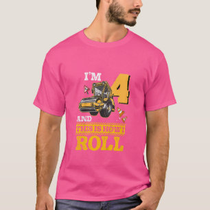 Kids This Is How I Roll Asphalt Roller 4 Year Old  T-Shirt