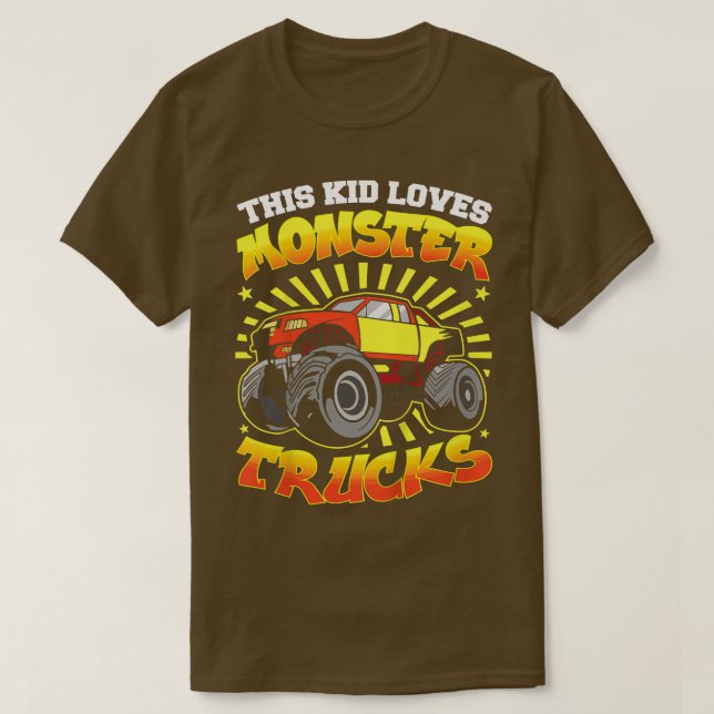 Kids This Kid Loves Monster Trucks1795 T-Shirt (Design Front)