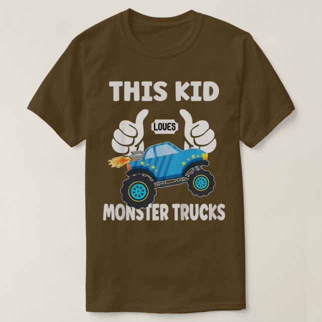 Kids This Kid Loves Monster Trucks 1794 T-Shirt (Design Front)