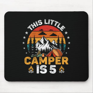 Kids This Little Camper Is 5 Year Old Camping 5th  Mouse Pad