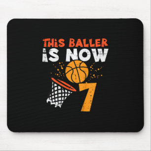 Kids This Ller Is Now 7 Sketll 7th Birthday Bday B Mouse Pad