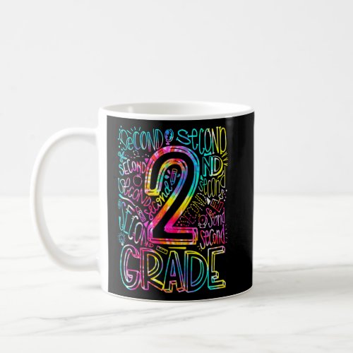Kids Tie Dye 2nd Grade Typography Team Second Grad Coffee Mug