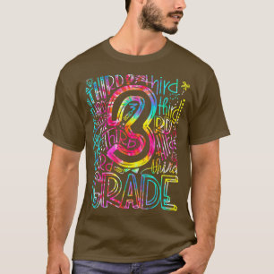 Kids Tie Dye 3rd Grade Typography Team Third Grade T-Shirt