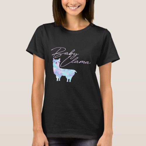 Kids Tie Dye Baby Llama Matching Family Llama Baby T-Shirt