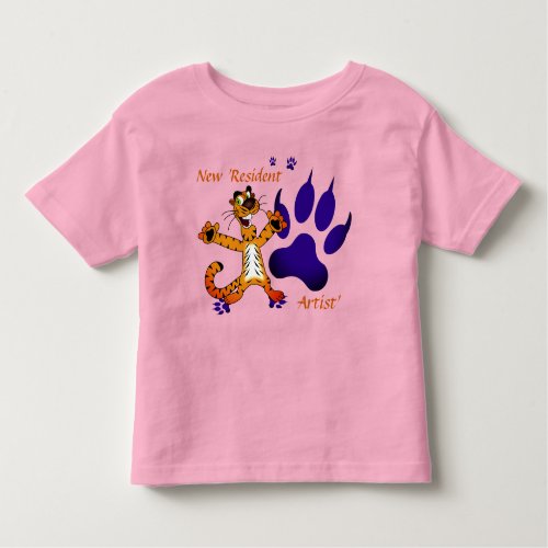 Kids Tiger Tracks Artsy Toddler T_shirt