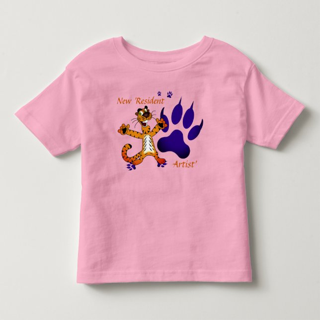 Kids Tiger Tracks Artsy Toddler T-shirt (Front)