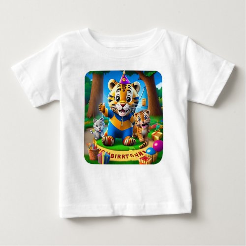 Kids  Tigers Neighborhood 2nd Birthday Baby T_Shirt