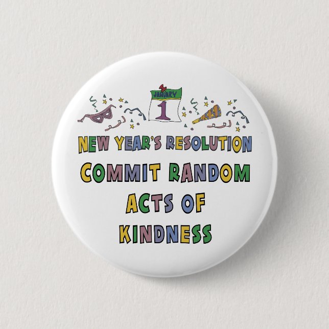Kids, Toddler, Baby New Years Resolution Button (Front)