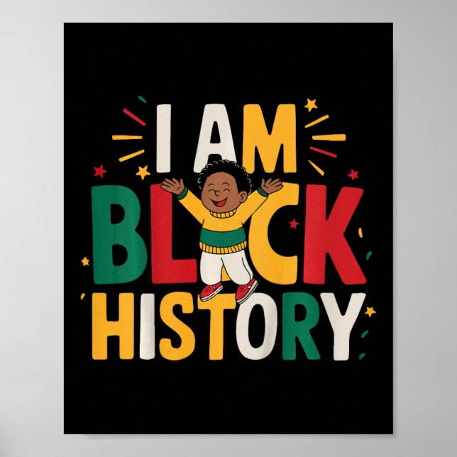 Kids Toddler Black History I Am Juneteenth Black M Poster (Front)
