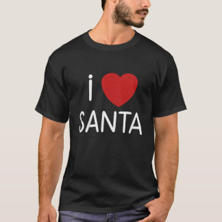 Kids Toddler I Love Santa Claus Boys Girls Christm T-Shirt