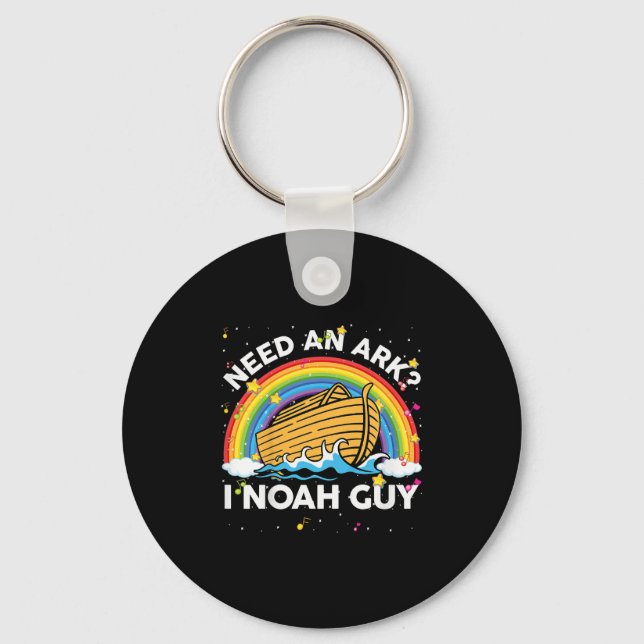 Kids Toddler Kid Need Ark I Noah Guy Christian Eas Keychain (Front)