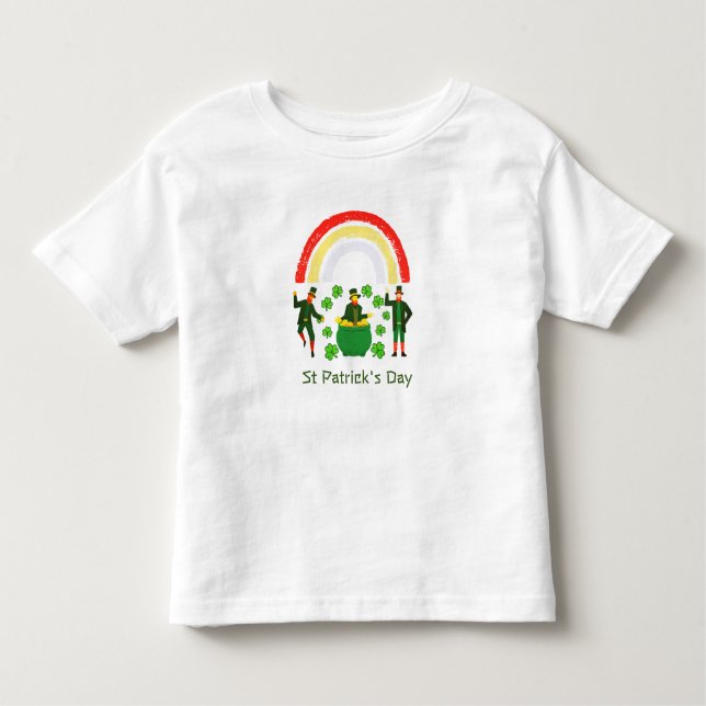 Kids Toddler Leprechaun Gold  St Patrick's Day T-shirt (Front)