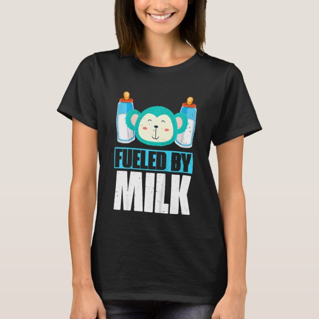 Kids  Toddler Quote Fueled By Milk Bear T-Shirt (Front)
