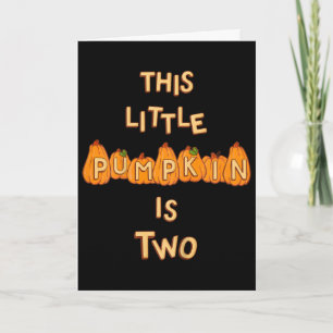 Kids Toddler's 2nd Birthday Fall Pumpkin Theme Par Card