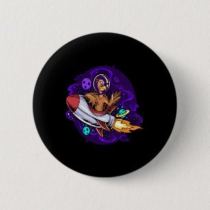 Kids Toddlers Funny Thanksgiving Turkey Riding Spa Button