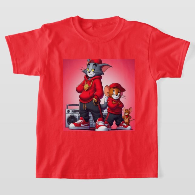 Kids tom and Jerry T-Shirt (Laydown)