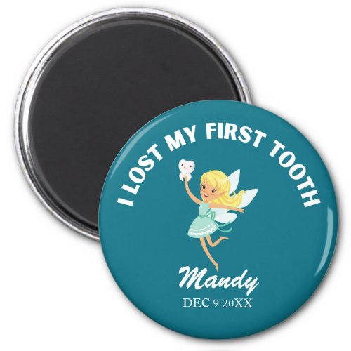 Kids Tooth Fairy I Lost My First Tooth Milestone Magnet