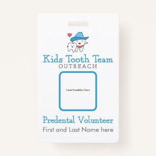 Kids Tooth Team Outreach Predental Volunteer Badge