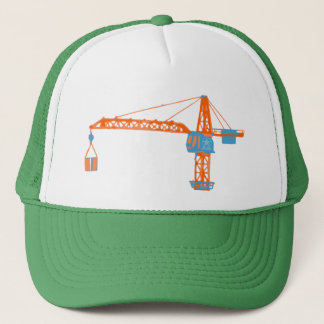 Kids' Toy Crane Drawing Trucker Hat