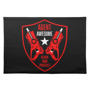 Kids Toy Dart Gun Battle Cloth Placemat
