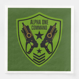 Kids Toy Dart Gun Battle Paper Dinner Napkins