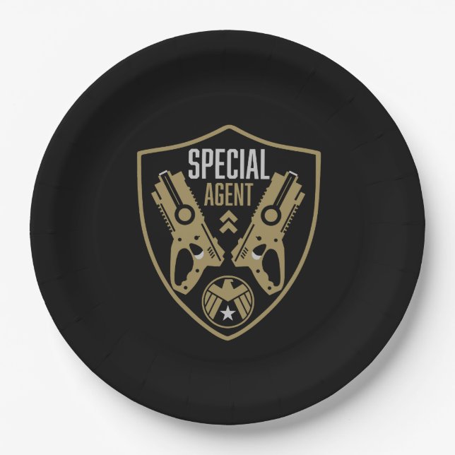 Kids Toy Dart Gun Battle Paper Plates (Front)