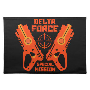 Kids Toy Gun Battle Accessories Cloth Placemat