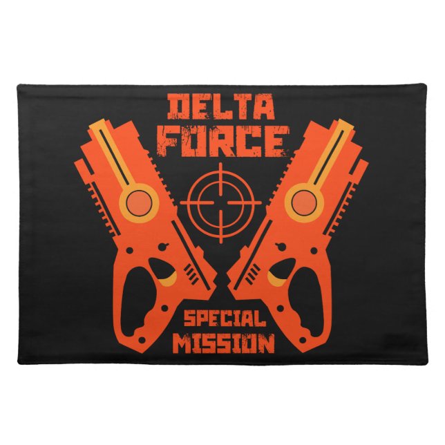 Kids Toy Gun Battle Accessories Cloth Placemat (Front)