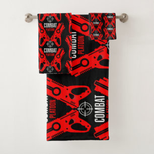 Kids Toy Gun Battle Christmas Bath Towel Set