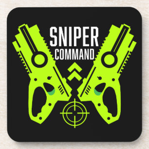 Kids Toy Gun Battle Christmas Beverage Coaster