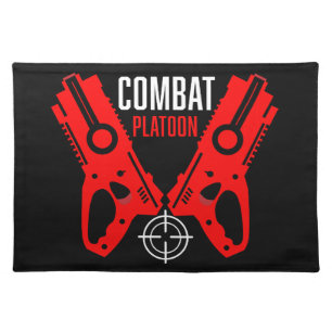 Kids Toy Gun Battle Christmas Cloth Placemat