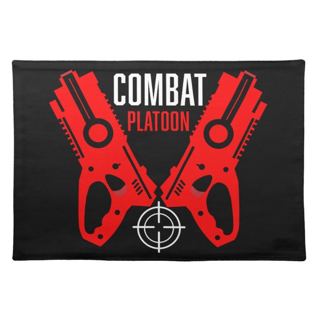 Kids Toy Gun Battle Christmas Cloth Placemat (Front)