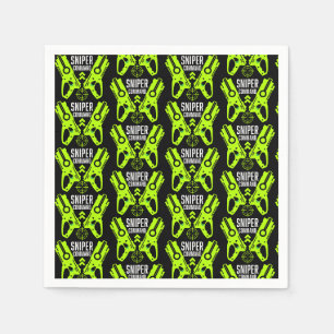 Kids Toy Gun Battle Christmas Napkins