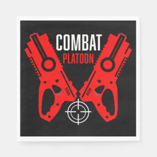 Kids Toy Gun Battle Christmas Napkins