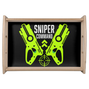Kids Toy Gun Battle Christmas Serving Tray