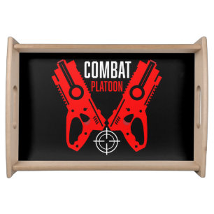 Kids Toy Gun Battle Christmas Serving Tray