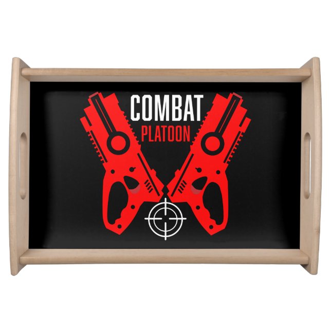 Kids Toy Gun Battle Christmas Serving Tray (Front)