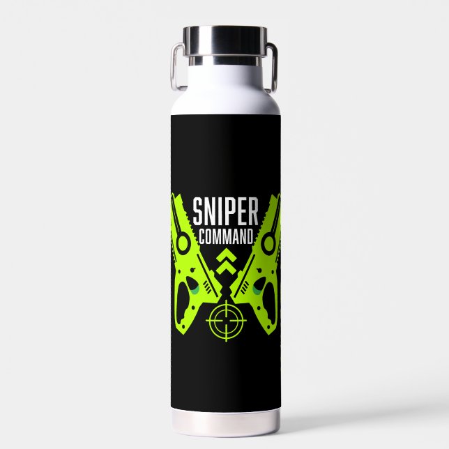 Kids Toy Gun Battle Christmas Water Bottle (Front)