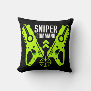 Kids Toy Gun Battle Gift Throw Pillow