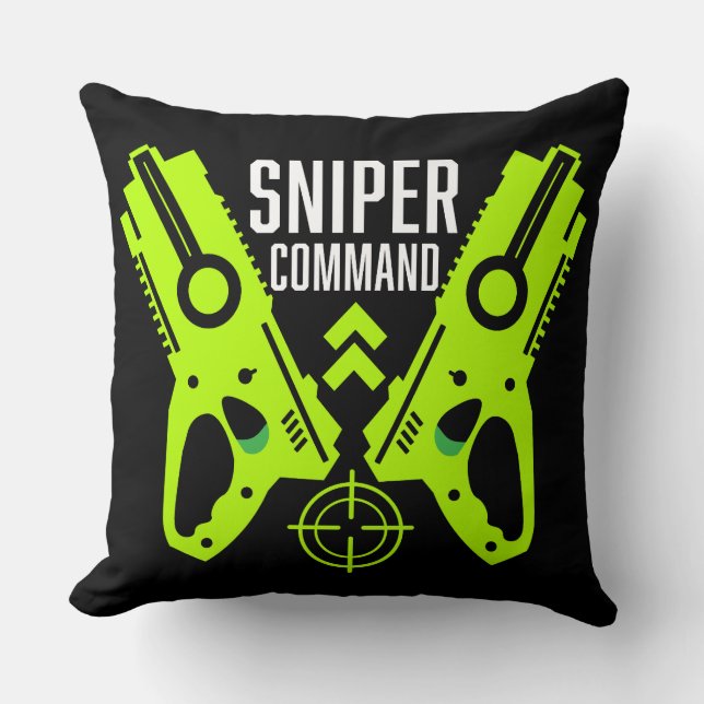 Kids Toy Gun Battle Gift Throw Pillow (Front)