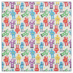 Kids Toy Robots and Aliens on White Fabric