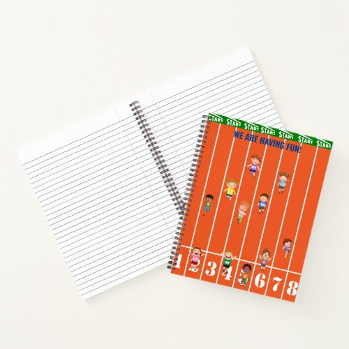 Kids track and field  notebook
